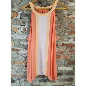 Torrid Tank Top Womens Plus Size 2 2x Shirt Flowy Orange Peach